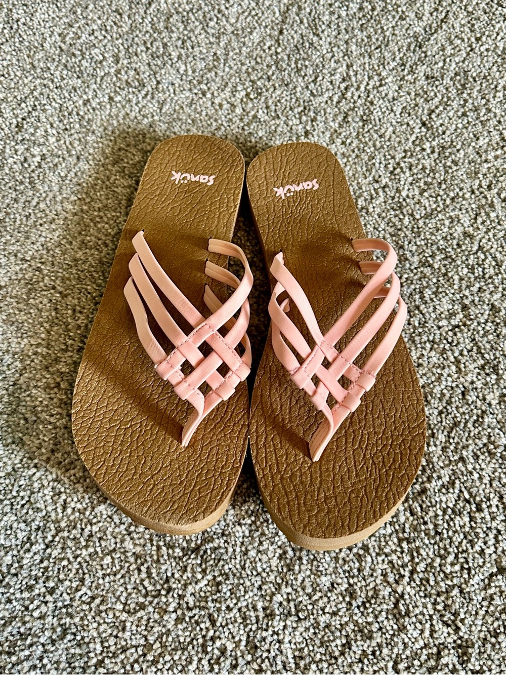 Sanuk Yoga Sandy II in Pink - Size 8